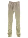 Moncler Grenoble Logo Detail Cotton Track-pants In Green