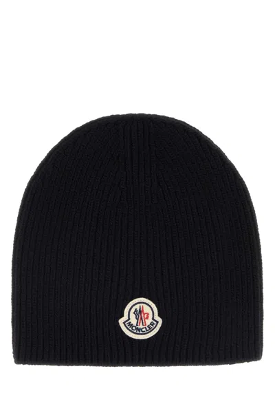 Moncler Men's Logo Hat In Black