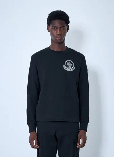 Moncler Men Logo Motif Sweatshirt In Black