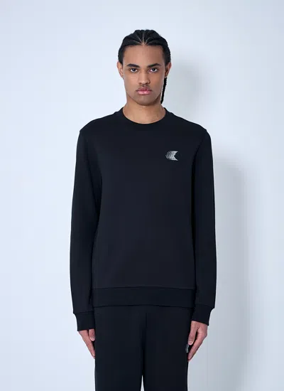 Moncler Men Logo Motif Sweatshirt In Blue