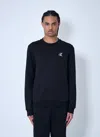 Moncler Faded Logo Cotton Sweatshirt In Black