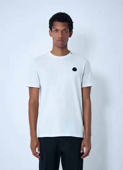 Moncler Men Logo Motif T-shirt In White