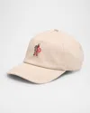 Moncler Men's Logo Patch Baseball Cap In Beige