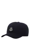 Moncler Men's Logo Patch Cap In Black