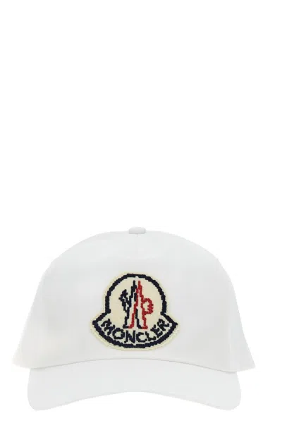 Moncler Men Logo Patch Cap In White