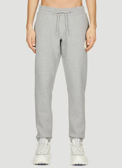 Moncler Gray Drawstring Track Pants In Grey Melange 986