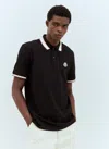 Moncler Logo Patch Polo Shirt In Black