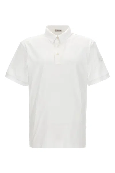 Moncler Men Logo Patch Polo Shirt In Neutral