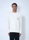 Moncler Men Logo Patch Sweatshirt In White
