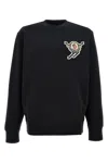 Moncler Black Sweatshirt With Ski Patch In Black
