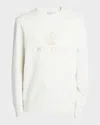 Moncler Cosston Cotton & Cashmere Logo Sweatshirt In White