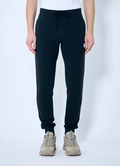 Moncler Men Logo Patch Track Pants In Blue