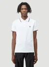 Moncler Classic White Cotton Polo With Signature Tri-color Trim