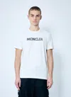 Moncler Men Logo Print T-shirt In Cream