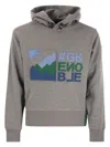 Moncler Men's Logo-printed Hoodie In Grey
