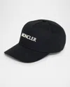 Moncler Men's Logo Script Baseball Hat In Black