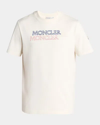 MONCLER MEN'S LOGO SCRIPT GRAPHIC T-SHIRT