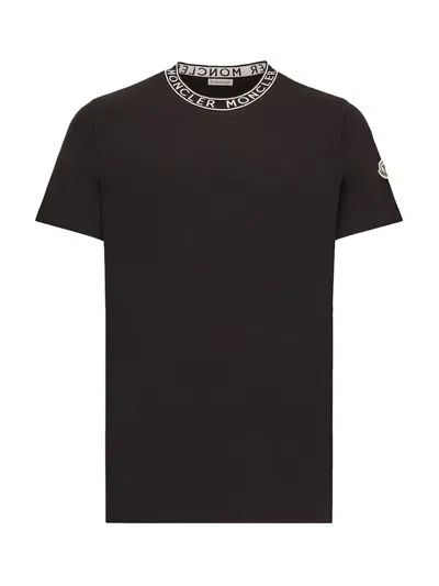 Moncler Men Logo-trimmed Cotton T-shirt Black