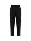 Moncler Black Cargo Pants In Black