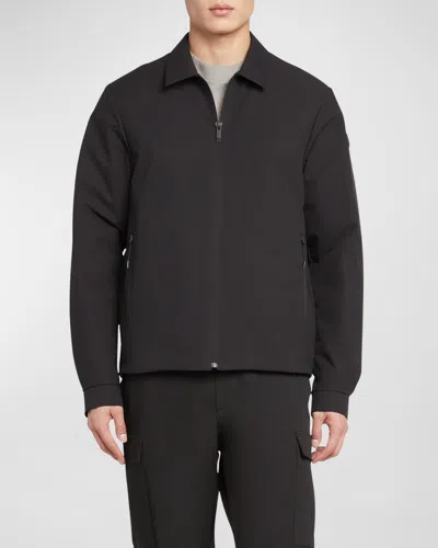 Moncler Maset Zip Shacket In Blue