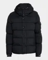 Moncler Hooded Quilted Long Sleeve Jacket In Black