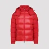 Moncler Maya Jacket Quilted Nylon Down Jacket In Red