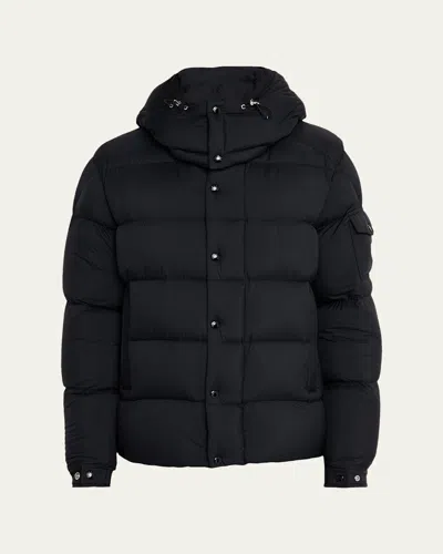 Moncler Men's Maya Hooded Short Down Puffer Jacket In Black
