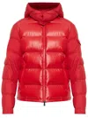 Moncler Maya Jacket Quilted Nylon Down Jacket In Red