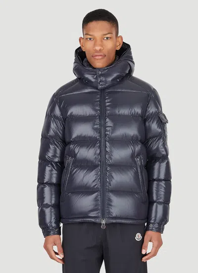 Moncler Men Maya Short Down Jacket In Blue