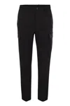 Moncler Gabardine Trousers Featuring Elastic Waistband In Black