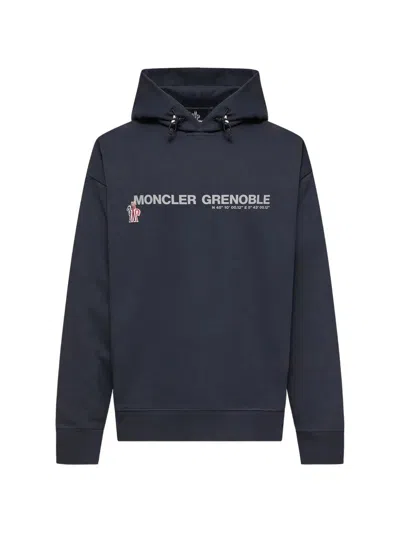 Moncler Men's Mini Hoodie Sweater For Ss26 In Blue