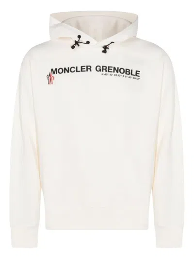 Moncler Men's Mini Hoodie Sweatshirt In White