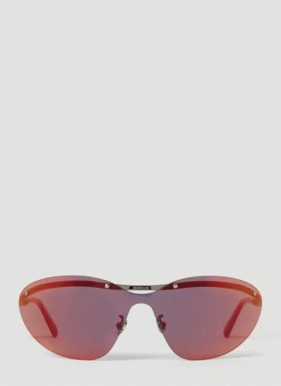 Moncler Men Mirrored Sunglasses In Orange