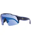 Moncler Men's Alt Fit Shield Sunglasses Ml0270-k 90x Blue 0mm In Blue