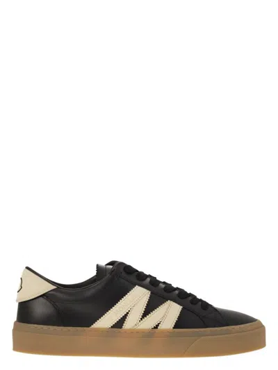 MONCLER MEN'S MONACO2 - LEATHER AND NUBUCK SNEAKERS