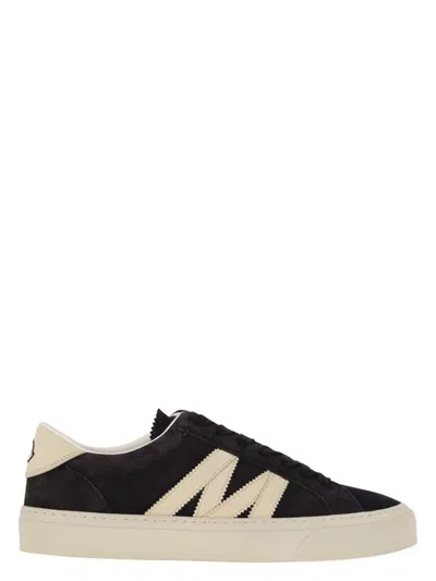 MONCLER MEN'S MONACO2 - SUEDE AND NUBUCK LEATHER TRAINERS SNEAKER