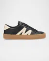 Moncler Monaco2 Low-top Leather Sneakers In White