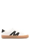 Moncler Monaco2 Low-top Leather Sneakers In White