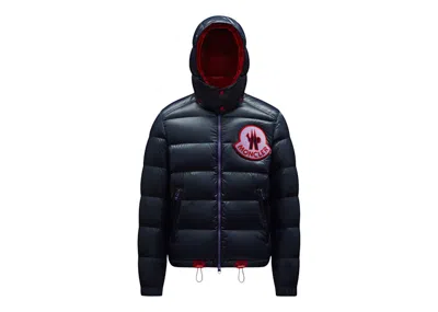 Pre-owned Moncler Men's  2 Genius 1952 Man Haggi Short Down Jacket In Navy Blue