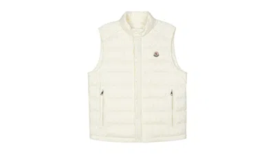 Pre-owned Moncler Men's  Bart Padded Vest In Ivory In White