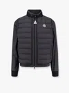 Moncler Down Jacket With Knit Sleeves In Black