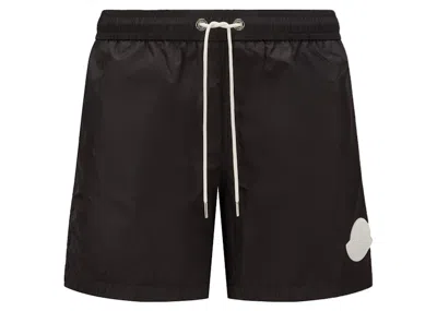 Pre-owned Moncler Men's  Drawcord Swim Shorts In Black