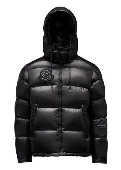 Pre-owned Moncler Men's  Frgmt Hiroshi Fujiwara Hantium Short Down Jacket In Black