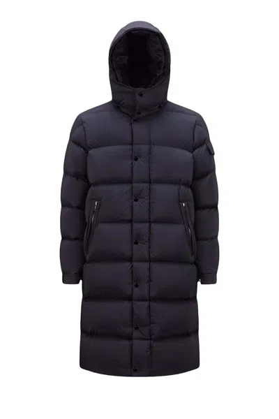 Pre-owned Moncler Men's  Hanoverian Long Down Jacket In Night Blue