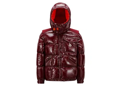 Pre-owned Moncler Men's  Karakorum Ripstop Short Down Jacket In Burgundy (i20911a0014959607436)