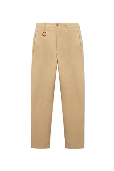 Pre-owned Moncler Men's  Logo Chino Pants In Beige