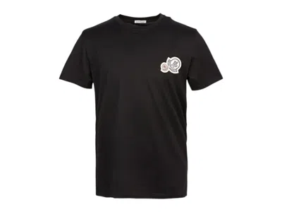 Pre-owned Moncler Men's  Logo Motif T-shirt In Black