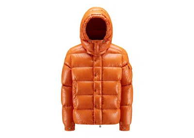 Pre-owned Moncler Men's  Maya 70th Anniversary Special Edition Short Down Jacket In Campfire Orange