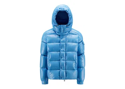 Pre-owned Moncler Men's  Maya 70th Anniversary Special Edition Short Down Jacket In Sky Blue