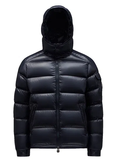 Pre-owned Moncler Men's  Maya Short Down Jacket In Night Blue